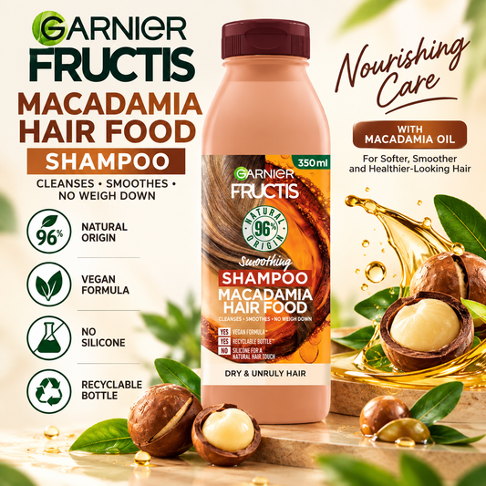 Garnier Fructis Macadamia Hair Food Shampoo – 350ml